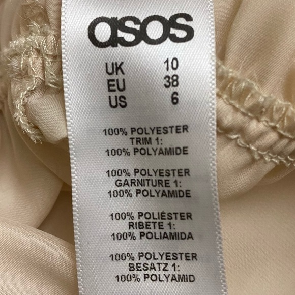 ASOS Cream Peplum Camisole and Black Lace Size 6 - Picture 5 of 6